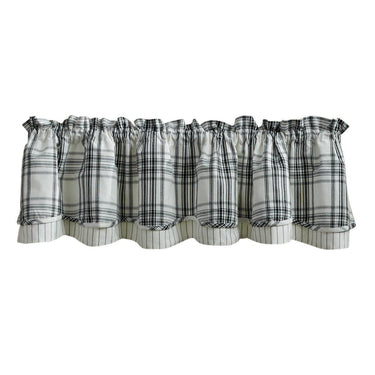 Onyx & Ivory Valance - Lined Layered 72x16 Set of 2 Park designs - The Fox Decor